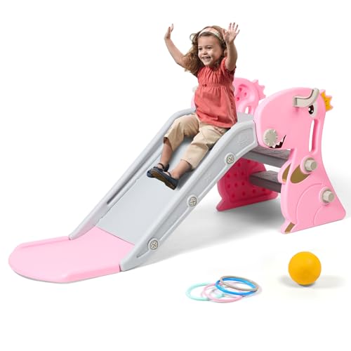 Foldable Indoor Slide and Climber Playset for Toddlers