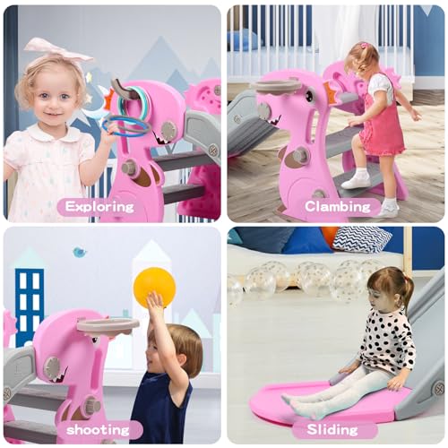 Foldable Indoor Slide and Climber Playset for Toddlers