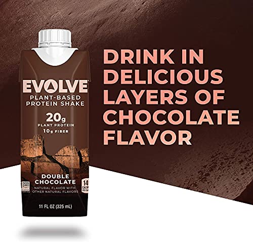 4-Pack Evolve Double Chocolate Plant Protein Shake