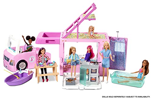 Barbie 3-In-1 Dreamcamper with 50 Accessories