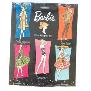Barbie Mattel Five Magnet Set Classic Retro Vintage Ponytail 1950s 1960s AtaBoy
