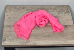Vintage 1950s 1960s Barbie Pink Silk Scarf