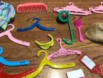 1950’s 1960’s Barbie Doll Lot Japan Sunglasses Hat Top Hangers Swim Mask Shoes