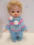 Vintage 1950s /1960s Baby Dolls Lot of 2 In Custom Knitted Jumpers