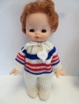 Vintage 1950s /1960s Baby Dolls Lot of 2 In Custom Knitted Jumpers