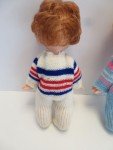 Vintage 1950s /1960s Baby Dolls Lot of 2 In Custom Knitted Jumpers