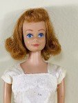 VTG MIDGE DOLL 1964 TITIAN SARAN RED HAIR  STRAIGHT LEGS MARKED 1962 1958  READ