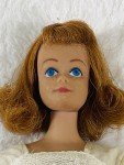 VTG MIDGE DOLL 1964 TITIAN SARAN RED HAIR  STRAIGHT LEGS MARKED 1962 1958  READ