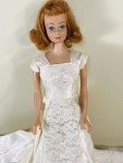 VTG MIDGE DOLL 1964 TITIAN SARAN RED HAIR  STRAIGHT LEGS MARKED 1962 1958  READ