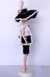 Black & White Barbie Dress Outfit Clothes Handmade Crocheted 1950's 1960's Style