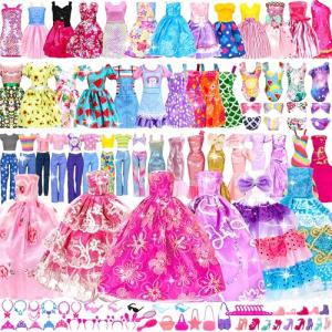 50-Piece Barbie Doll Clothes and Accessories Collection