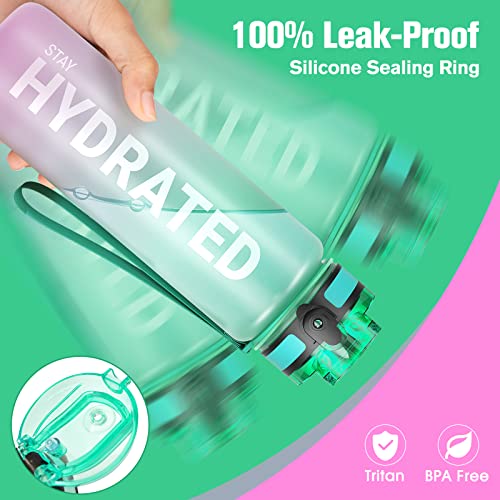 Sahara Sailor 32oz Motivational Sports Water Bottle - BPA Free