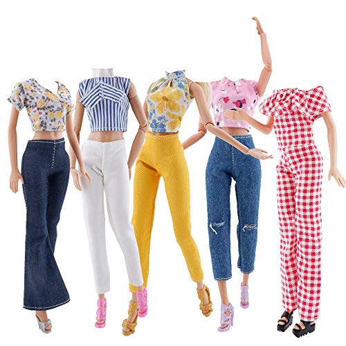 Barbie Doll Clothes and Shoes Bundle - 15 Items