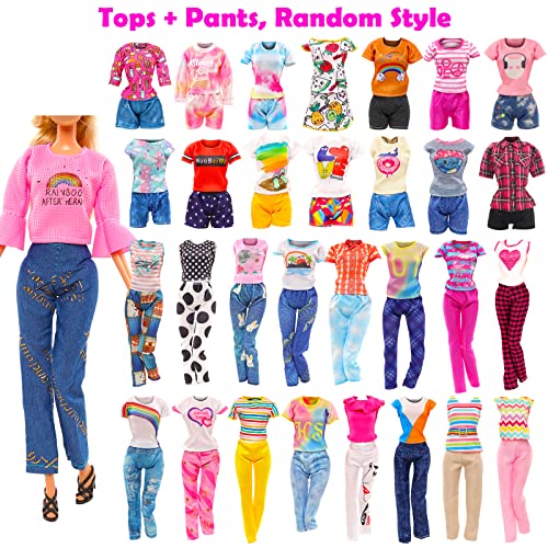 57-Piece Barbie Doll Clothes and Accessories Bundle