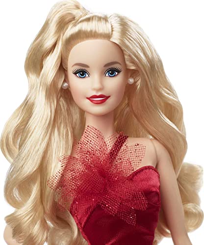 2022 Holiday Barbie Doll with Stand - Blonde Hair