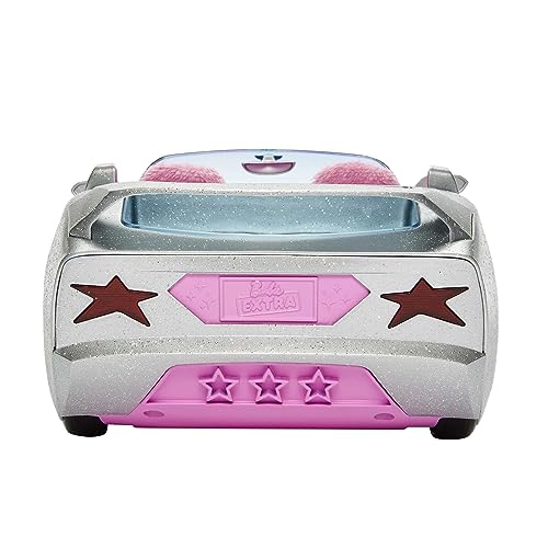 Sparkly Silver Barbie Extra Car with Fashion Accessories
