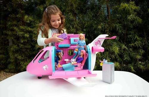 Barbie Airplane Playset, Dreamplane with 15+ Accessories Including Puppy, Snack Cart, Reclining Seats and More (Amazon Exclusive)