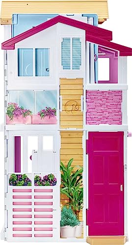 Barbie 3-Story Townhouse with Rooftop Lounge