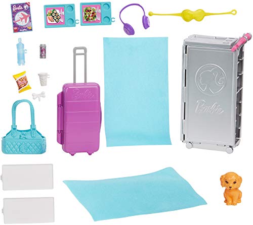 Barbie Airplane Playset, Dreamplane with 15+ Accessories Including Puppy, Snack Cart, Reclining Seats and More (Amazon Exclusive)