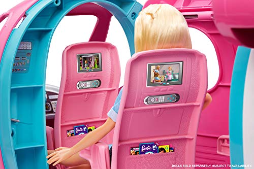 Barbie Airplane Playset, Dreamplane with 15+ Accessories Including Puppy, Snack Cart, Reclining Seats and More (Amazon Exclusive)