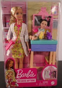 Barbie Careers Doll & Playset, Pediatrician Theme with Blonde Fashion Doll, 1 Patient Doll, Furniture & Accessories