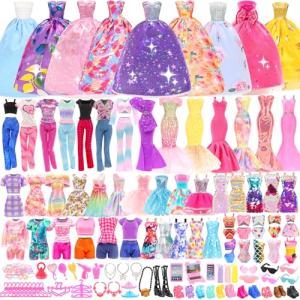 57-Piece Barbie Doll Clothes and Accessories Bundle