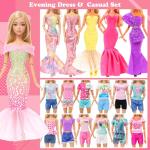 57-Piece Barbie Doll Clothes and Accessories Bundle
