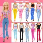 57-Piece Barbie Doll Clothes and Accessories Bundle