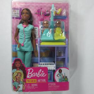 Barbie Careers Doll & Playset, Baby Doctor Theme with Brunette Fashion Doll, 2 Baby Dolls, Furniture & Accessories