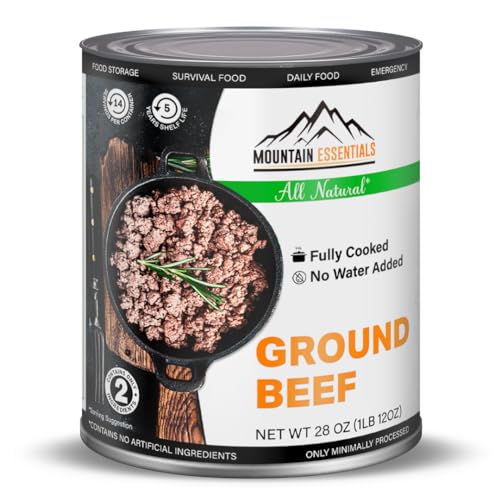 Ground Beef Canned: Ready-to-Eat, No Preservatives - 28oz