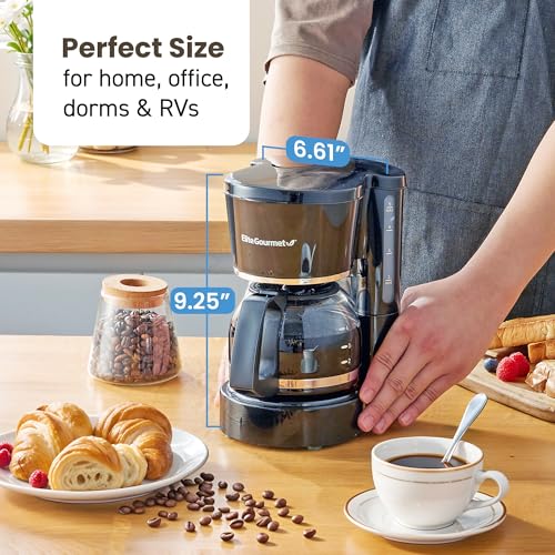 Elite Gourmet EHC-5055# Black Drip Coffee Maker