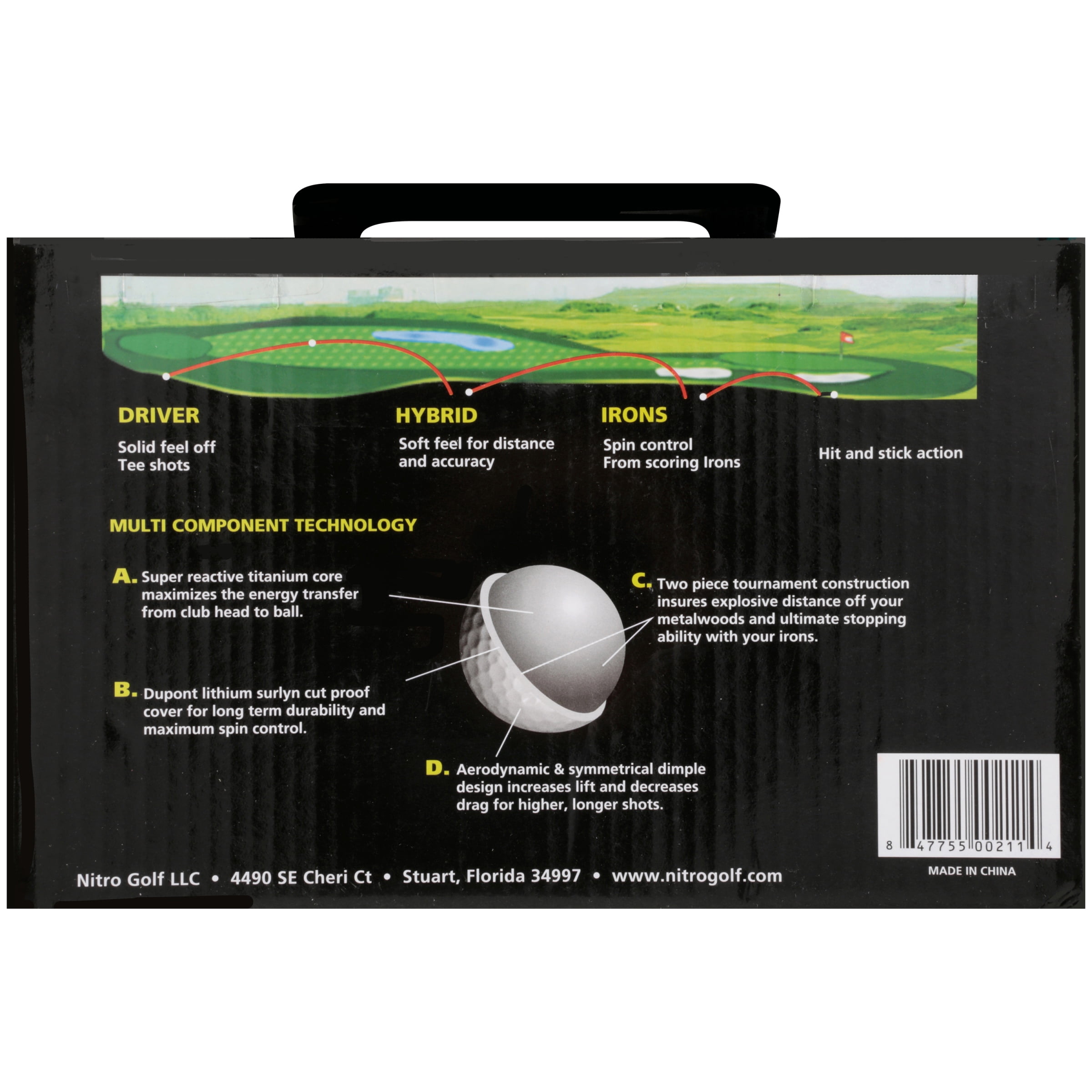 Nitro Golf Ultimate Distance Golf Balls, White, 45 Pack