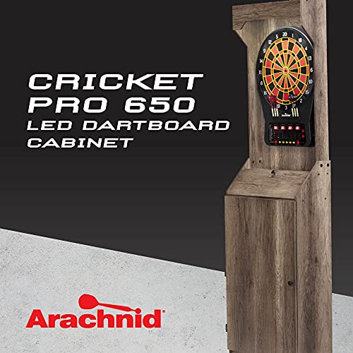 Arachnid E650 Rustic Freestanding Dartboard Cabinet Set