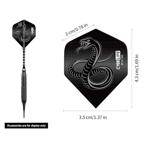 CyeeLife Standard Dart Flights - 15 Total Flights