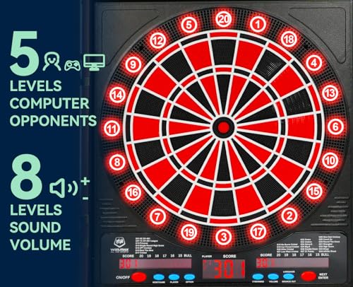 LED Electronic Dart Board for Up to 8 Players