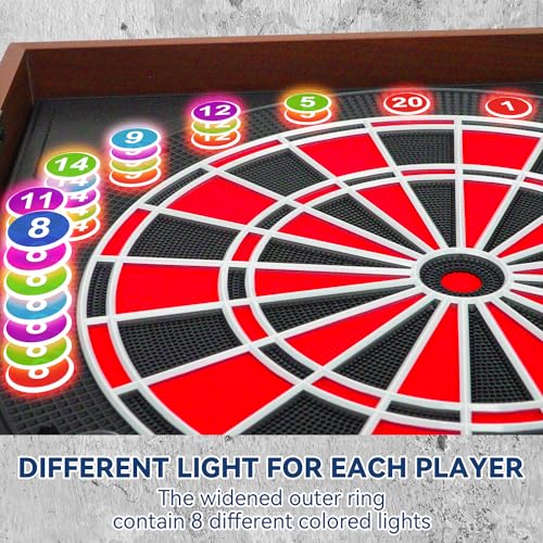 LED Electronic Dart Board for Up to 8 Players