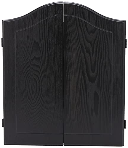Action OUTLAW Black Stained Wooden Dart Board Cabinet