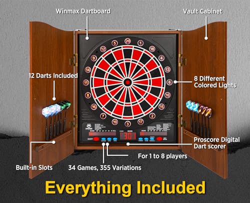 LED Electronic Dart Board for Up to 8 Players