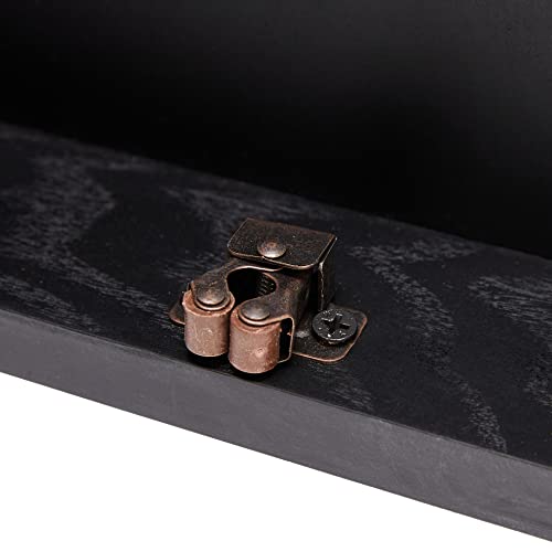 Action OUTLAW Black Stained Wooden Dart Board Cabinet