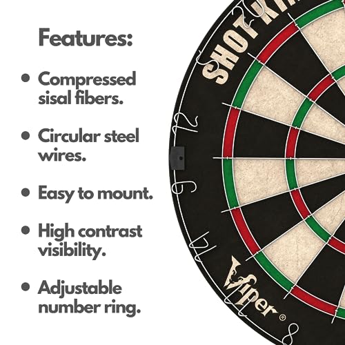 Viper Shot King Bristle Steel Tip Dartboard Set