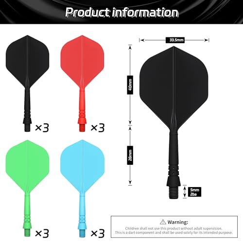 CyeeLife Integrated Dart Shafts and Flights Set