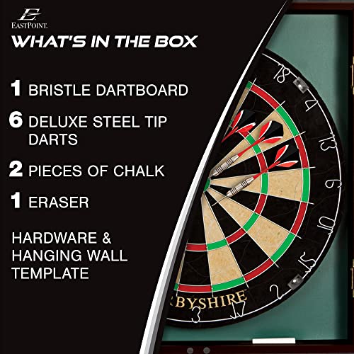 Derbyshire Dart Board Set with Scoreboard & Darts