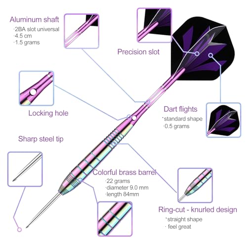 Sanfeng 24g Steel Tip Darts Set with Accessories