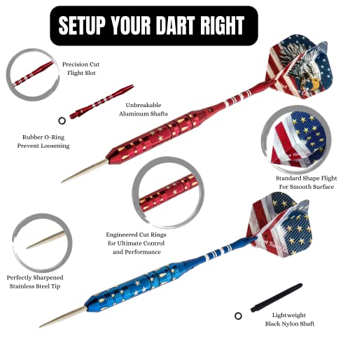 Professional Steel Tip Darts Set with Accessories