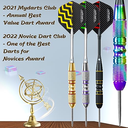 Turnart 12-Piece Steel Tip Darts Set with Case