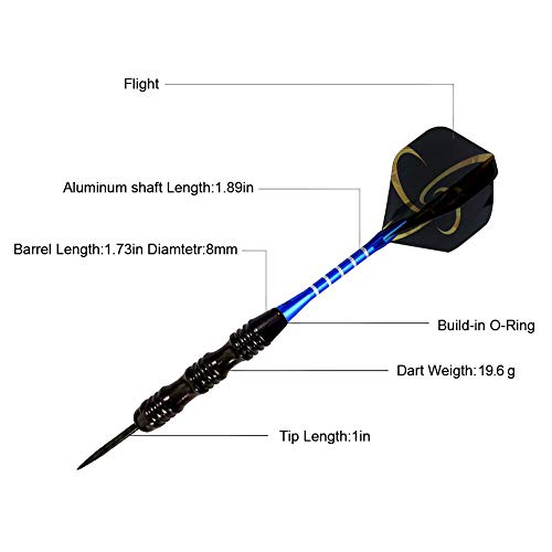 WINSDART ADKX Steel Tip Darts 12-Pack Set