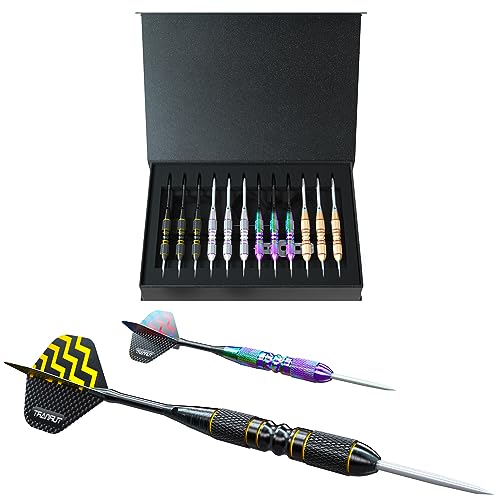 Turnart 12-Piece Steel Tip Darts Set with Case