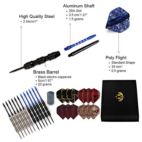 WINSDART ADKX Steel Tip Darts 12-Pack Set