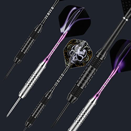 12 Pack Steel Tip Darts Set with Accessories