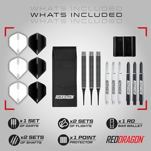 Red Dragon Pegasus 20g Soft Tip Darts Set